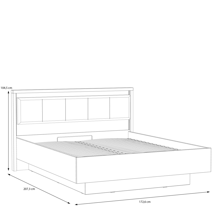Dubbelsäng med förvaringsutrymme OREN 160x200 cm brun/svart