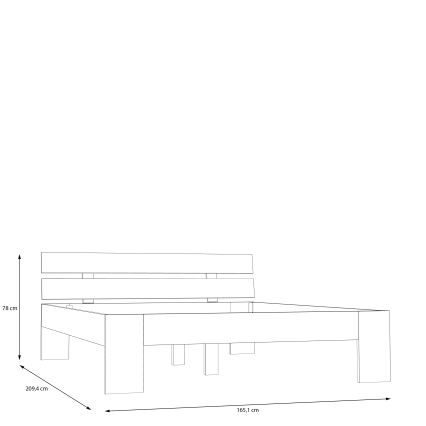 Dubbelsäng PIROA 160x200 cm beige