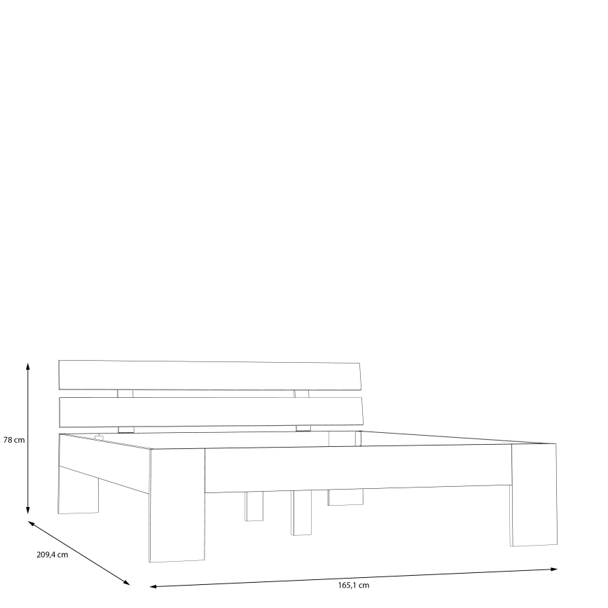 Dubbelsäng PIROA 160x200 cm beige