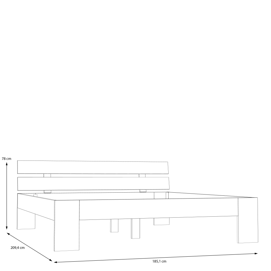 Dubbelsäng PIROA 180x200 cm beige
