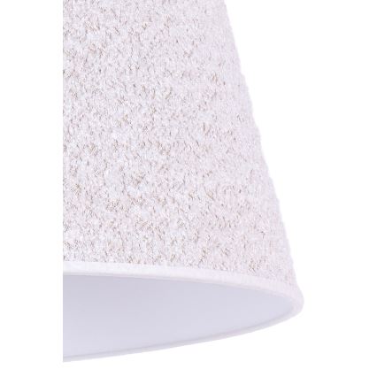 Duolla - Bordslampa BOUCLE 1xE27/15W/230V diameter 28 cm vit/trä