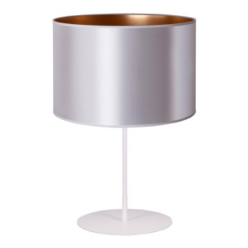 Duolla - Bordslampa CANNES 1xE14/15W/230V diameter 20 cm silver/koppar/vit