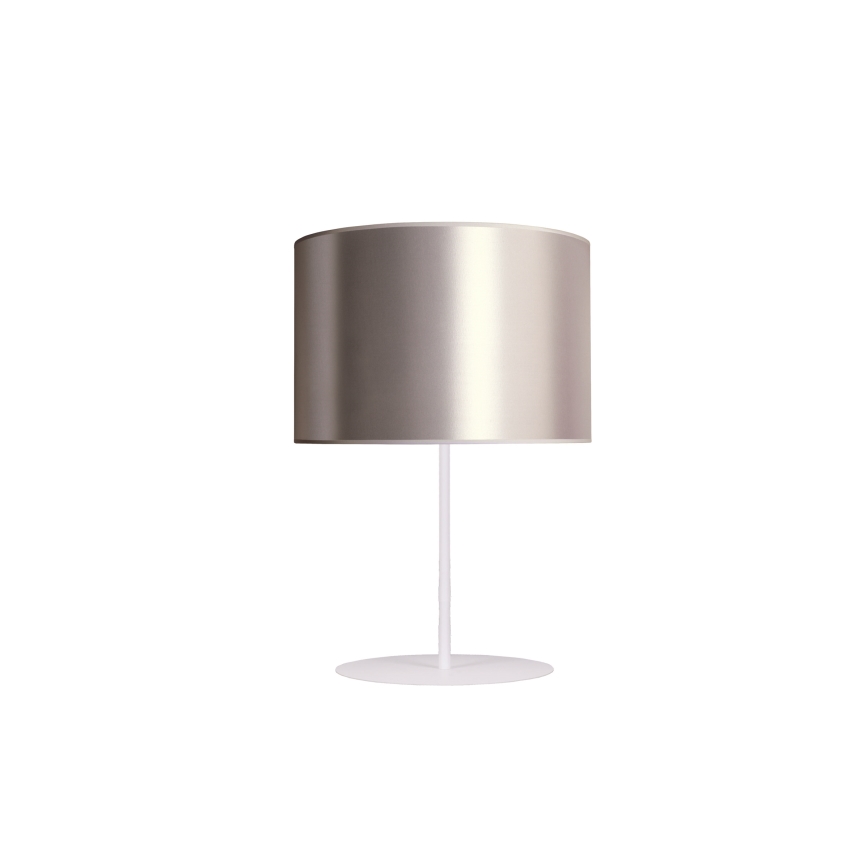 Duolla - Bordslampa CANNES 1xE14/15W/230V diameter 20 cm silver/koppar/vit