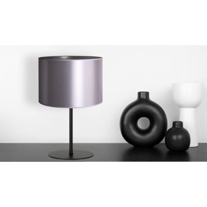 Duolla - Bordslampa CANNES 1xE14/15W/230V diameter 20 cm silver/svart