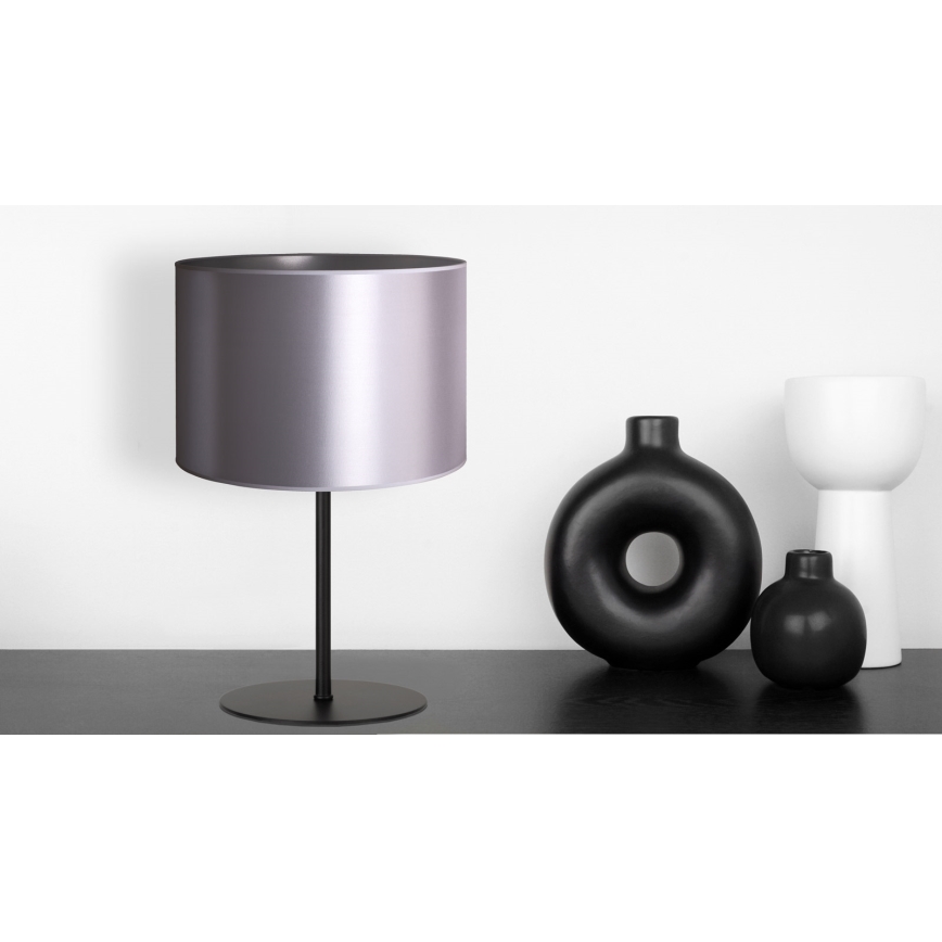 Duolla - Bordslampa CANNES 1xE14/15W/230V diameter 20 cm silver/svart