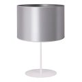 Duolla - Bordslampa CANNES 1xE14/15W/230V diameter 20 cm silver/vit