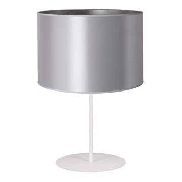 Duolla - Bordslampa CANNES 1xE14/15W/230V diameter 20 cm silver/vit