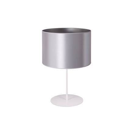 Duolla - Bordslampa CANNES 1xE14/15W/230V diameter 20 cm silver/vit