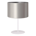Duolla - Bordslampa CANNES 1xE14/15W/230V diameter 20 cm silver/vit
