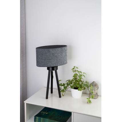 Duolla - Bordslampa OVAL 1xE27/15W/230V diameter 30 cm grå