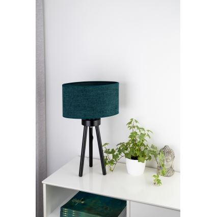 Duolla - Bordslampa OVAL 1xE27/15W/230V diameter 30 cm grön