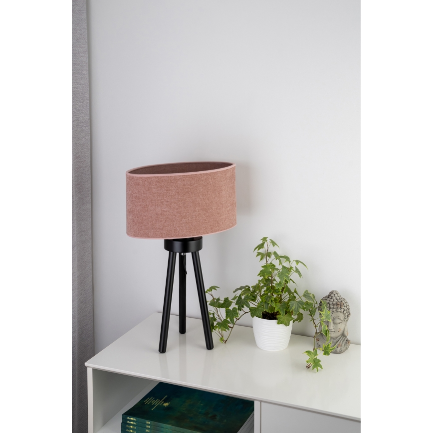 Duolla - Bordslampa OVAL 1xE27/15W/230V diameter 30 cm rosa