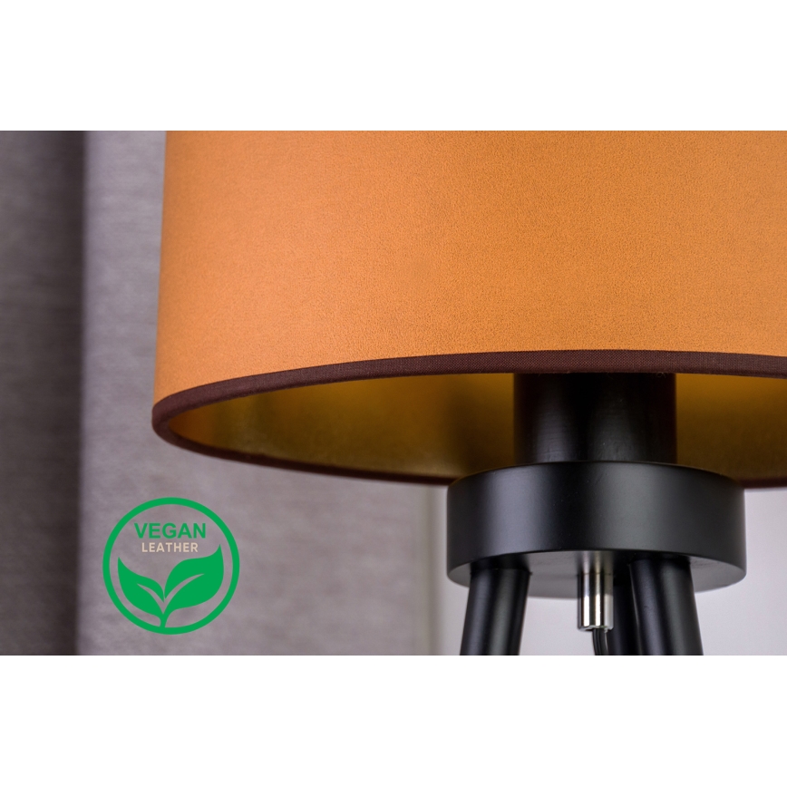 Duolla - Bordslampa OVAL VEGAN 1xE27/15W/230V diameter 30 cm brun