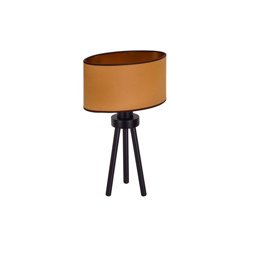 Duolla - Bordslampa OVAL VEGAN 1xE27/15W/230V diameter 30 cm brun