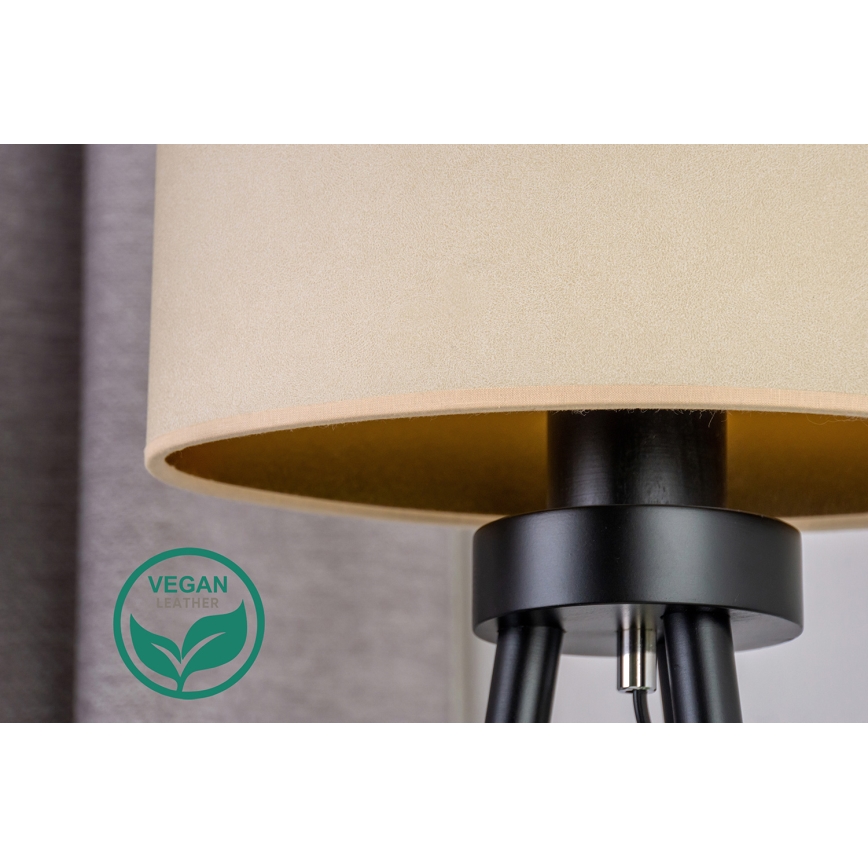 Duolla - Bordslampa OVAL VEGAN 1xE27/15W/230V diameter 30 cm grädde