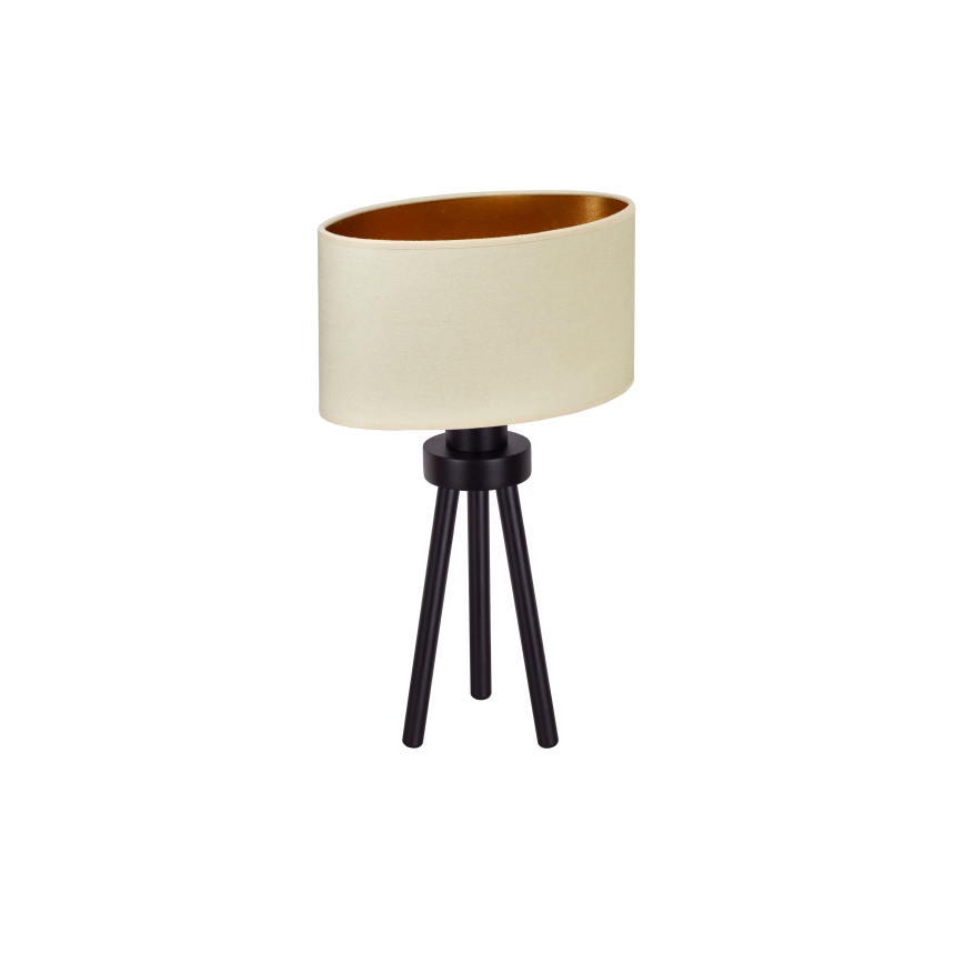 Duolla - Bordslampa OVAL VEGAN 1xE27/15W/230V diameter 30 cm grädde