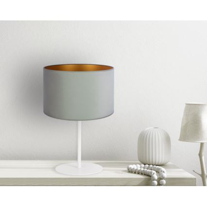 Duolla - Bordslampa ROLLER 1xE14/15W/230V diameter 20 cm Ljusgrön/guld