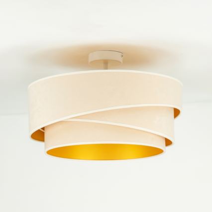 Duolla - Fäst ljuskrona KOBO 1xE27/15W/230V diameter 45 cm grädde