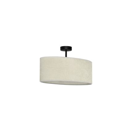 Duolla - Fäst ljuskrona OVAL 1xE27/15W/230V grå