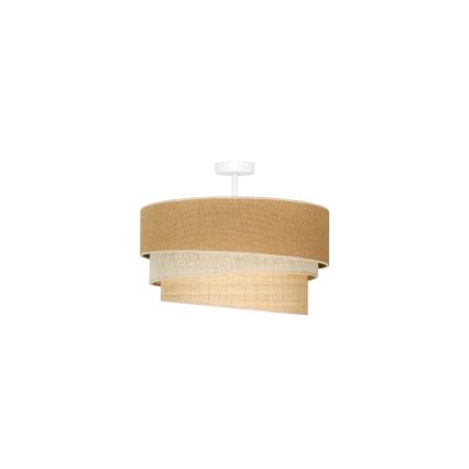 Duolla - Fäst ljuskrona YUTE TRIO 1xE27/15W/230V diameter 45 cm brun/grå/beige