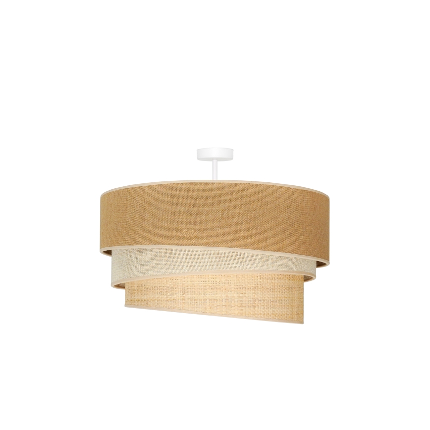 Duolla - Fäst ljuskrona YUTE TRIO 3xE27/15W/230V diameter 60 cm brun/grå/beige
