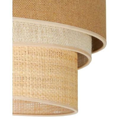 Duolla - Fäst ljuskrona YUTE TRIO 3xE27/15W/230V diameter 60 cm brun/grå/beige