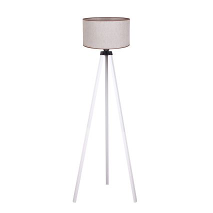 Duolla - Golvlampa 1xE27/60W/230V diameter 44 cm beige/vit