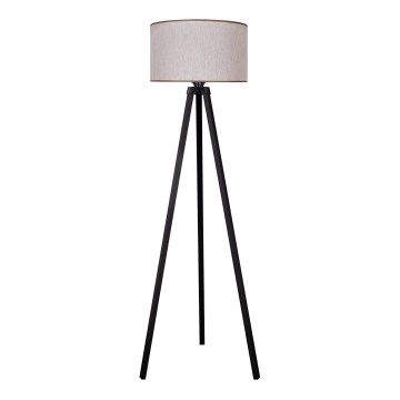 Duolla - Golvlampa 1xE27/60W/230V diameter 44 cm beige/wenge