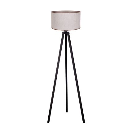 Duolla - Golvlampa 1xE27/60W/230V diameter 44 cm beige/wenge