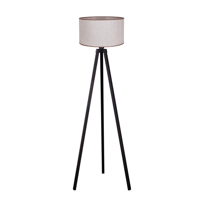 Duolla - Golvlampa 1xE27/60W/230V diameter 44 cm beige/wenge