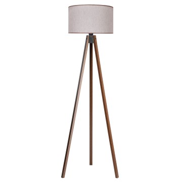 Duolla - Golvlampa 1xE27/60W/230V diameter 44 cm beige/wenge
