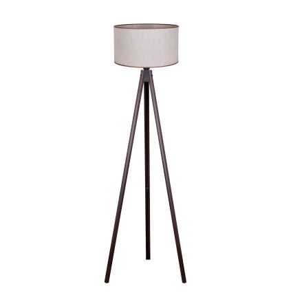 Duolla - Golvlampa 1xE27/60W/230V diameter 44 cm beige/wenge