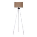 Duolla - Golvlampa 1xE27/60W/230V diameter 44 cm brun/vit