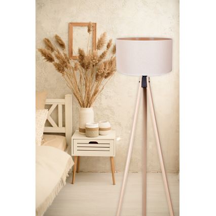 Duolla - Golvlampa 1xE27/60W/230V diameter 44 cm grädde/beige