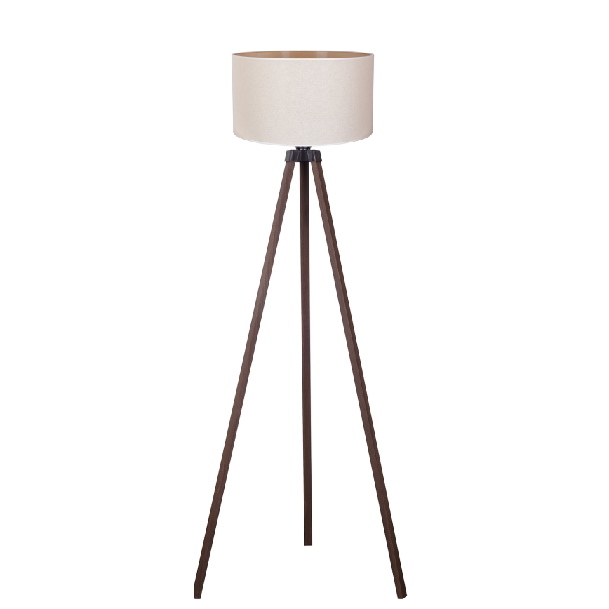 Duolla - Golvlampa 1xE27/60W/230V diameter 44 cm grädde/brun