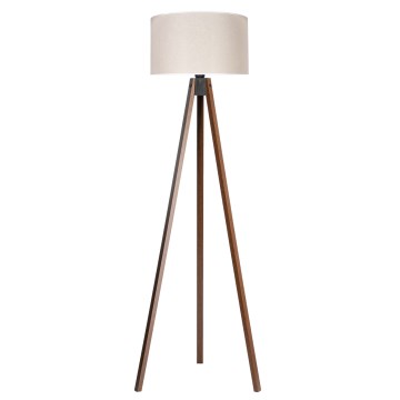 Duolla - Golvlampa 1xE27/60W/230V diameter 44 cm grädde/wenge