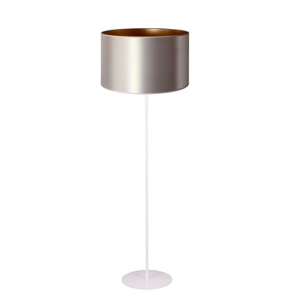 Duolla - Golvlampa CANNES 1xE27/15W/230V diameter 45 cm silver/koppar/vit