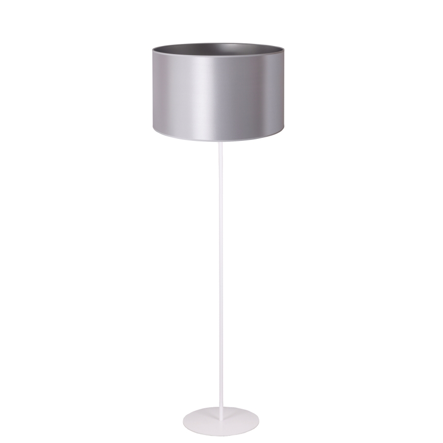 Duolla - Golvlampa CANNES 1xE27/15W/230V diameter 45 cm silver/vit