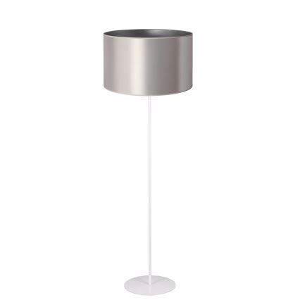 Duolla - Golvlampa CANNES 1xE27/15W/230V diameter 45 cm silver/vit