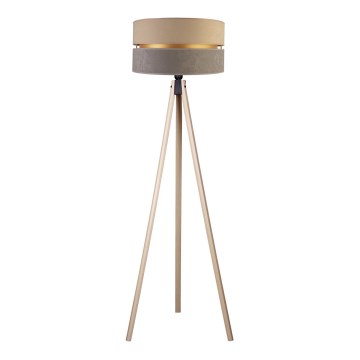 Duolla - Golvlampa DUO 1xE27/60W/230V diameter 44 cm beige/grå/beige