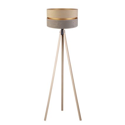 Duolla - Golvlampa DUO 1xE27/60W/230V diameter 44 cm beige/grå/beige