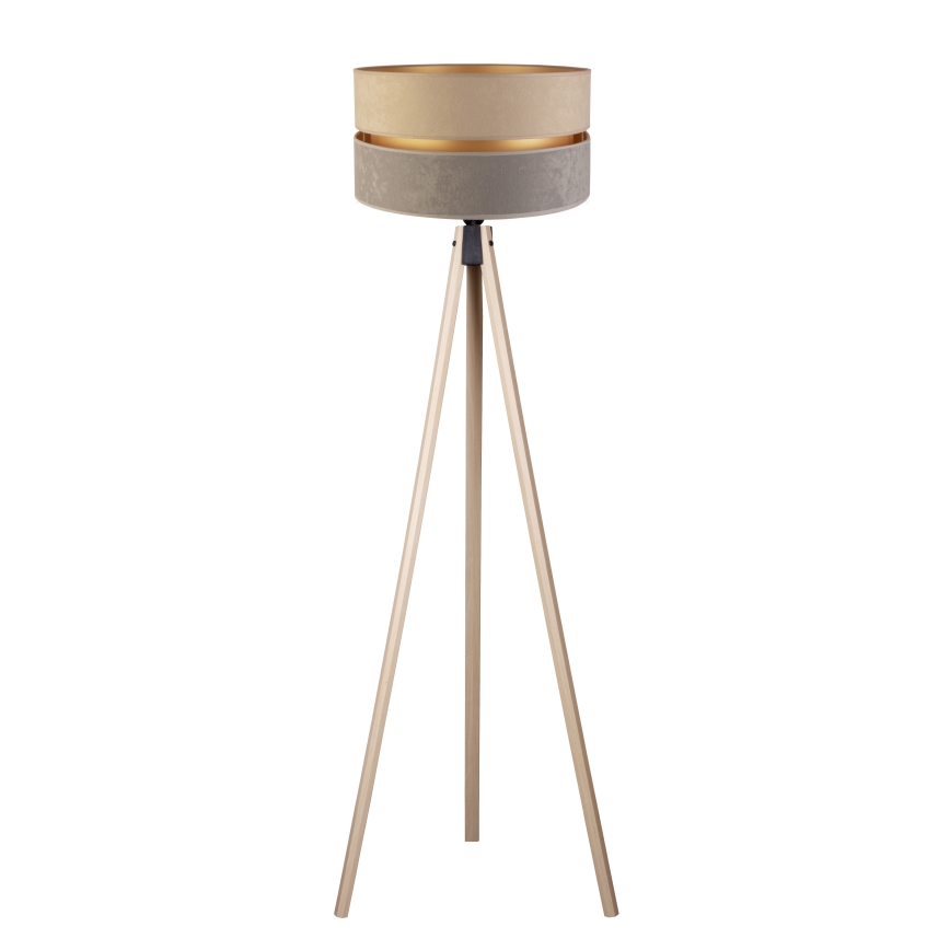 Duolla - Golvlampa DUO 1xE27/60W/230V diameter 44 cm beige/grå/beige