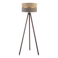 Duolla - Golvlampa DUO 1xE27/60W/230V diameter 44 cm beige/grå/brun