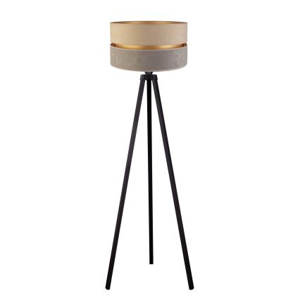 Duolla - Golvlampa DUO 1xE27/60W/230V diameter 44 cm beige/grå/wenge