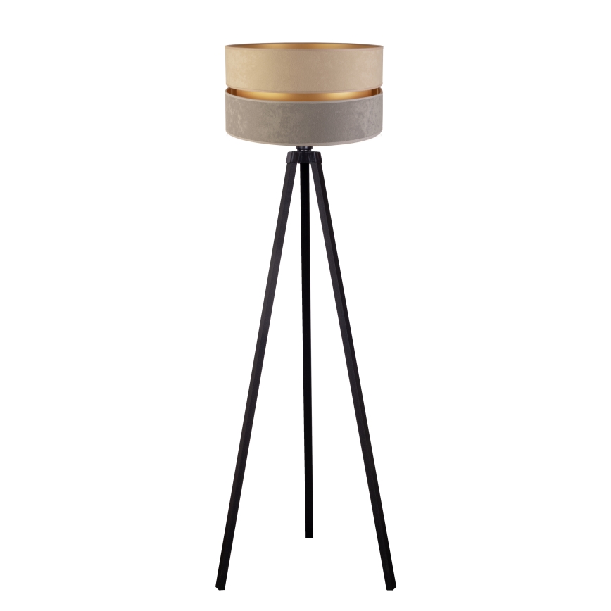 Duolla - Golvlampa DUO 1xE27/60W/230V diameter 44 cm beige/grå/wenge