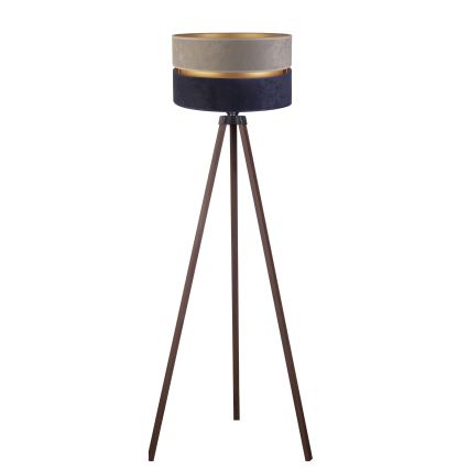 Duolla - Golvlampa DUO 1xE27/60W/230V diameter 44 cm grå/blå/brun