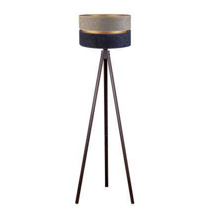 Duolla - Golvlampa DUO 1xE27/60W/230V diameter 44 cm grå/blå/wenge