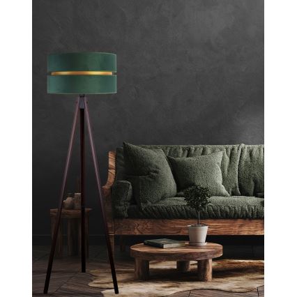 Duolla - Golvlampa DUO 1xE27/60W/230V diameter 44 cm grön/wenge