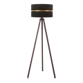 Duolla - Golvlampa DUO 1xE27/60W/230V diameter 44 cm svart/brun