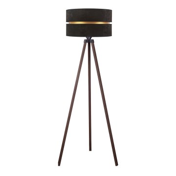 Duolla - Golvlampa DUO 1xE27/60W/230V diameter 44 cm svart/brun